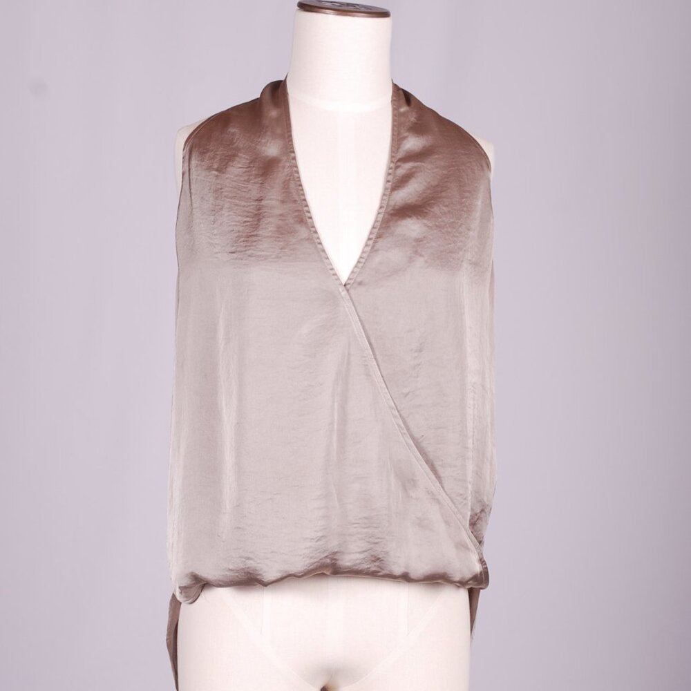 EUC Hale Bob Surplice Halter Blouse, Sz - Sm